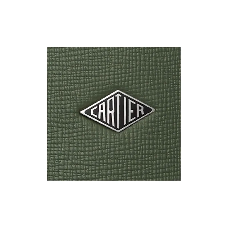 CARTIER Calfskin Tote Bag Shopping Bag Shoulder Bag Crossbody Bag Handbag Small Size Men's Green-4