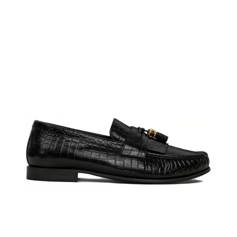 CELINE Triomphe Loafers Women's Black-1