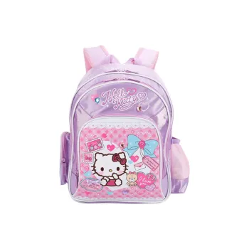 Hello Kitty Polyester Backpack Medium Size Unisex Purple Envelope