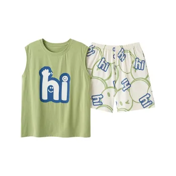 Qiao Ni Tong Pajama Set Women's Avocado Green