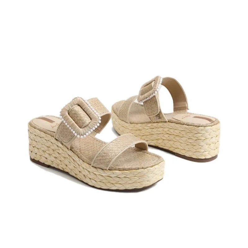 SAM EDELMAN Slide Slippers Women's Eggshell Color-3