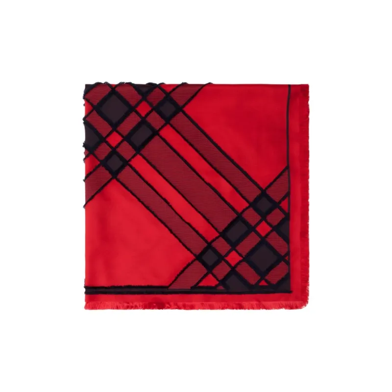 Burberry Check Silk Blend Scarf-1