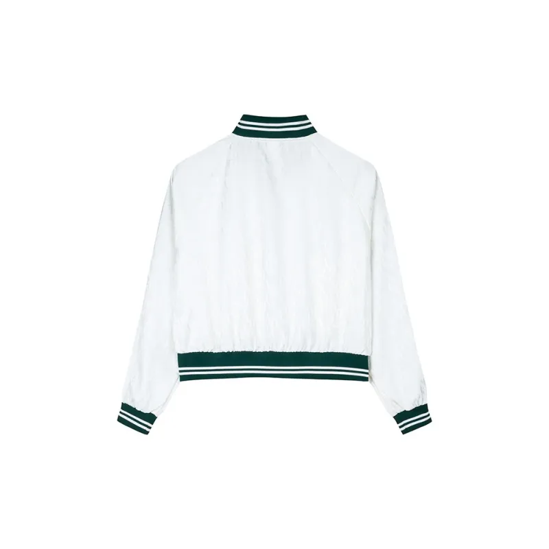 Anta Baseball Jacket Women's Papyrus White/Mycelium Green-1