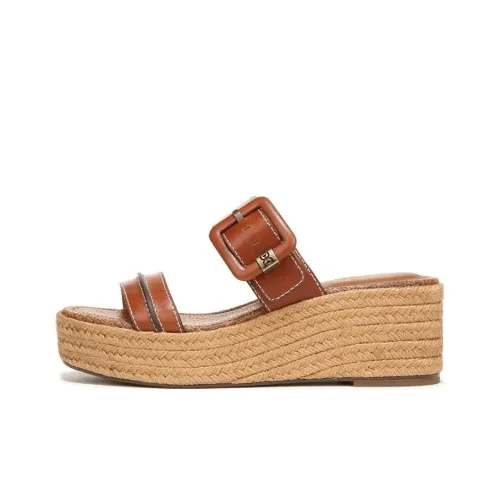 SAM EDELMAN Slide Slippers Women's Red Brown