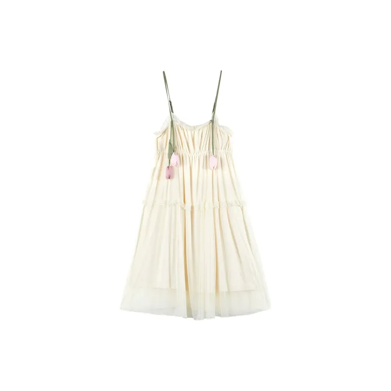 GUKOO Nightgown Women's Light Bud Yellow-0