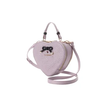 SAMANTHA THAVASA Synthetic Leather Handbag Shoulder Bag Mini Women's Kung Fu Peach Blossom Purple