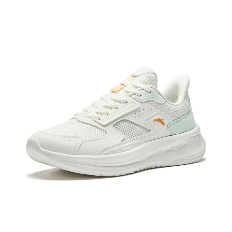 Anta Running Collection Cushioned Slip-Resistant Low-Top Running Shoes Women's White Green-1