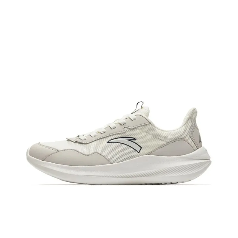 Anta Running Collection Cushioning Slip Resistant Low Top Casual Running Shoes Men's White Gray-0