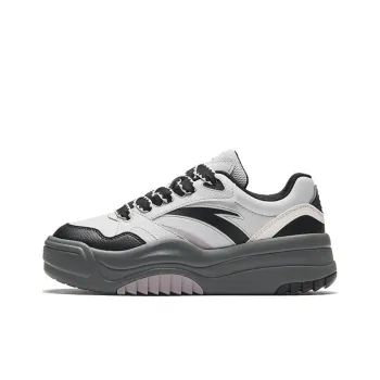 Anta Wave Shoes 2 Height Increasing Breathable Low Top Skateboard Shoes Women's Gray Black