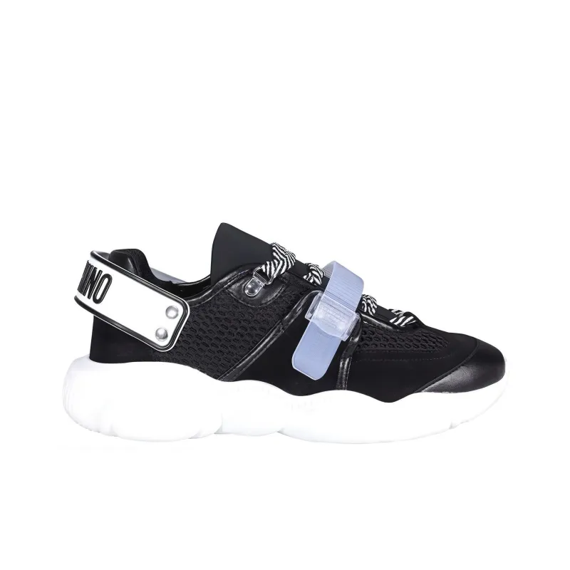 MOSCHINO Teddy Bear Low Top Casual Shoes Men's Black-1