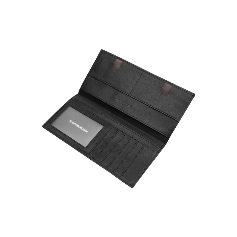 Sharkborough Genuine Leather, Vegetable Tanned, Top Grain Cow Leather Wallet Men's Black-5
