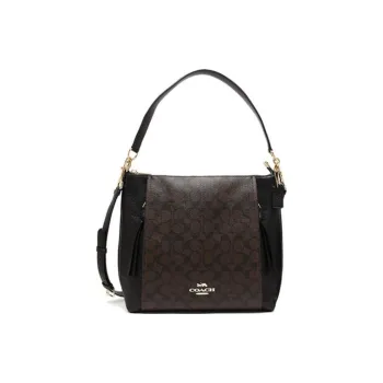 COACH Marlon Cow Leather Portable Crossbody Bag Shoulder Bag Women's Brown Black Multicolor