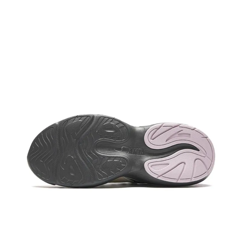 Anta Life Collection Cushioned Slip-Resistant Low-Top Casual Shoes Women's Beige Black Gray-4
