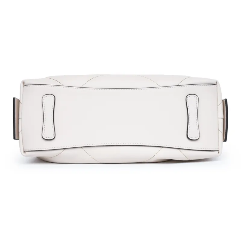 Chrisdien Deny Synthetic Leather Cloud Bag Shoulder Bag Women's Black/White-4