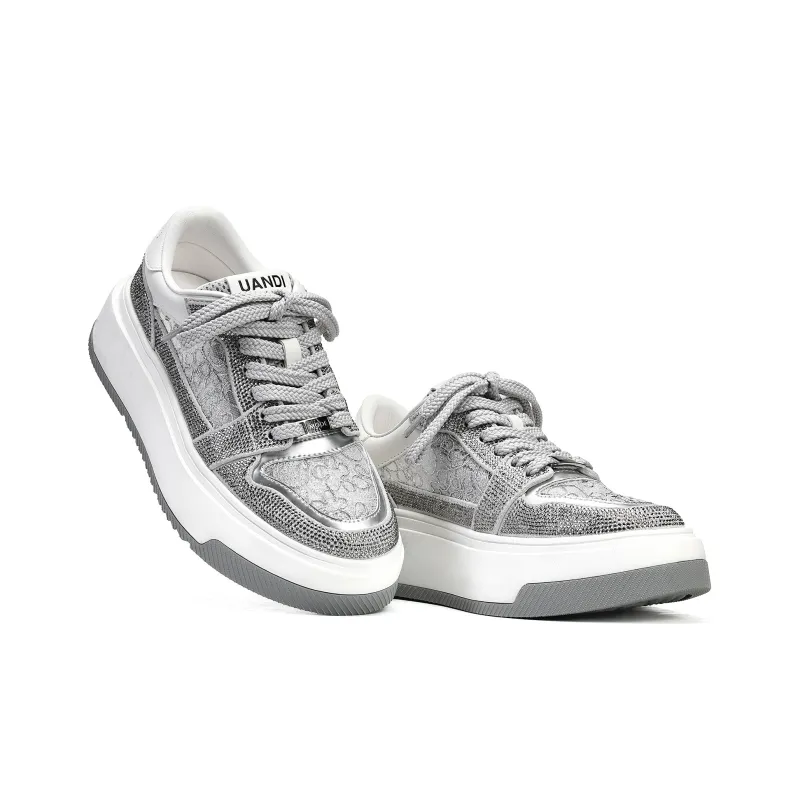 UanDi Cushioned Wear-Resistant Height Increasing Low-Top Skateboard Shoes Women's-2