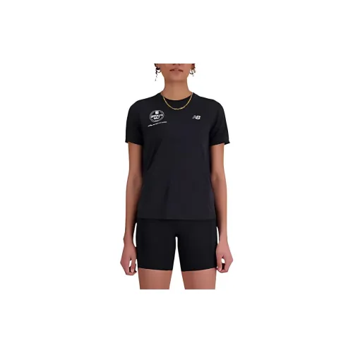 New Balance Run For Life T-Shirts Women's Black Phoebe Zhennan