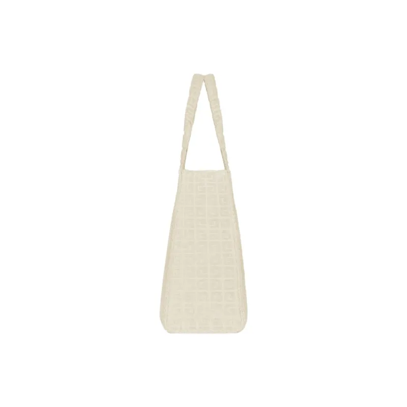 Givenchy G Tote Cotton With Polyamide Tote Bag, Shopping Bag, Shoulder Bag, Handbag Medium Size Women's Ivory White-1
