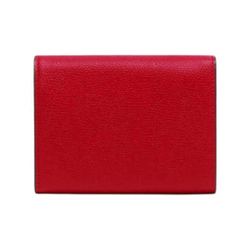 Valextra Iside Millepunte Calfskin Wallet Women's Red-1