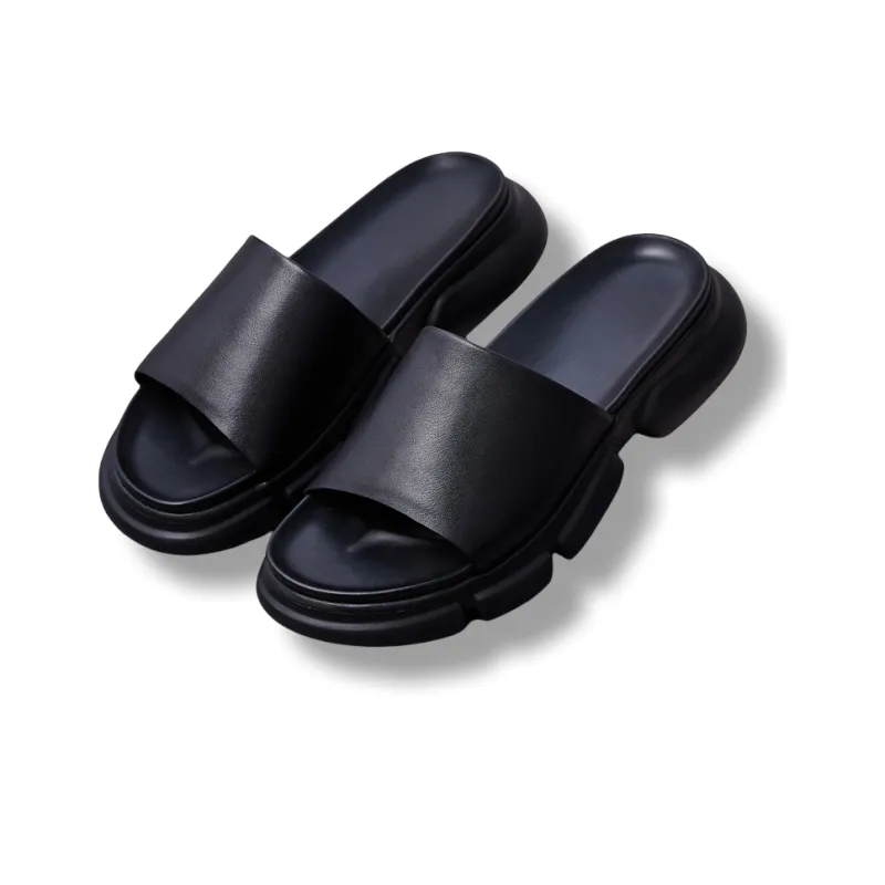 Brounvanm Slide Slippers Men's Black-3