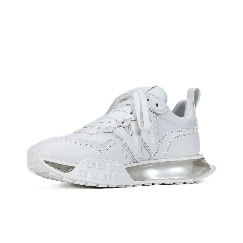 UanDi Cushioned Slip-Resistant Abrasion-Resistant Low-Top Casual Running Shoes Women's Apricot White-5