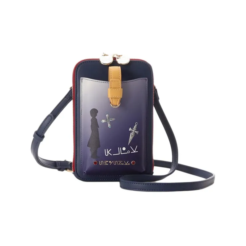 SAMANTHA THAVASA HUNTER Collaboration Synthetic Leather Cell Phone Pouch Crossbody Bag Shoulder Bag Women's Blue-0