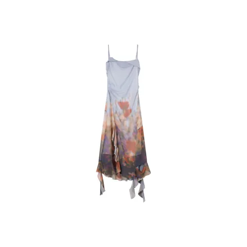 Ouyang Slip Dresses Women's Smudge Blue