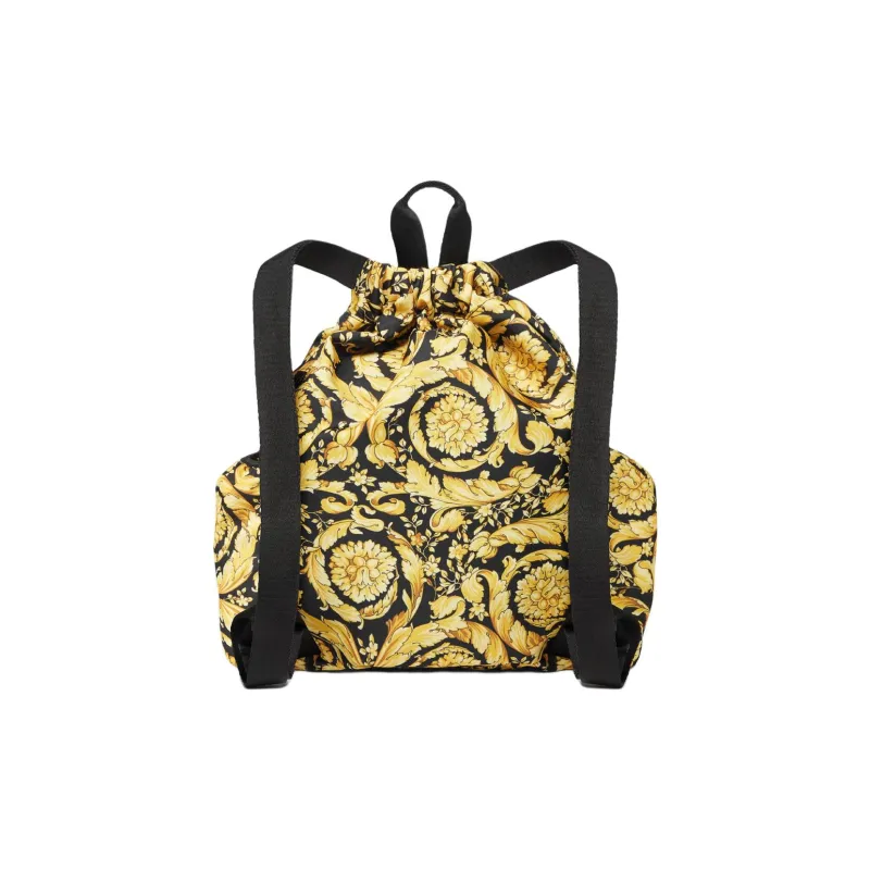 VERSACE Polyester With Nylon Backpack Kids' Black-1
