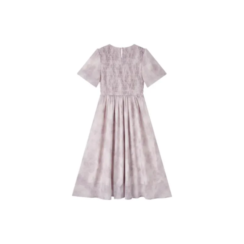 EICHITOO Short Sleeved Dresses Women's Fuchsia Pattern-1