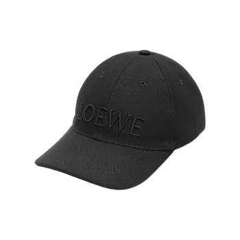 LOEWE Cotton Baseball Caps Unisex Black