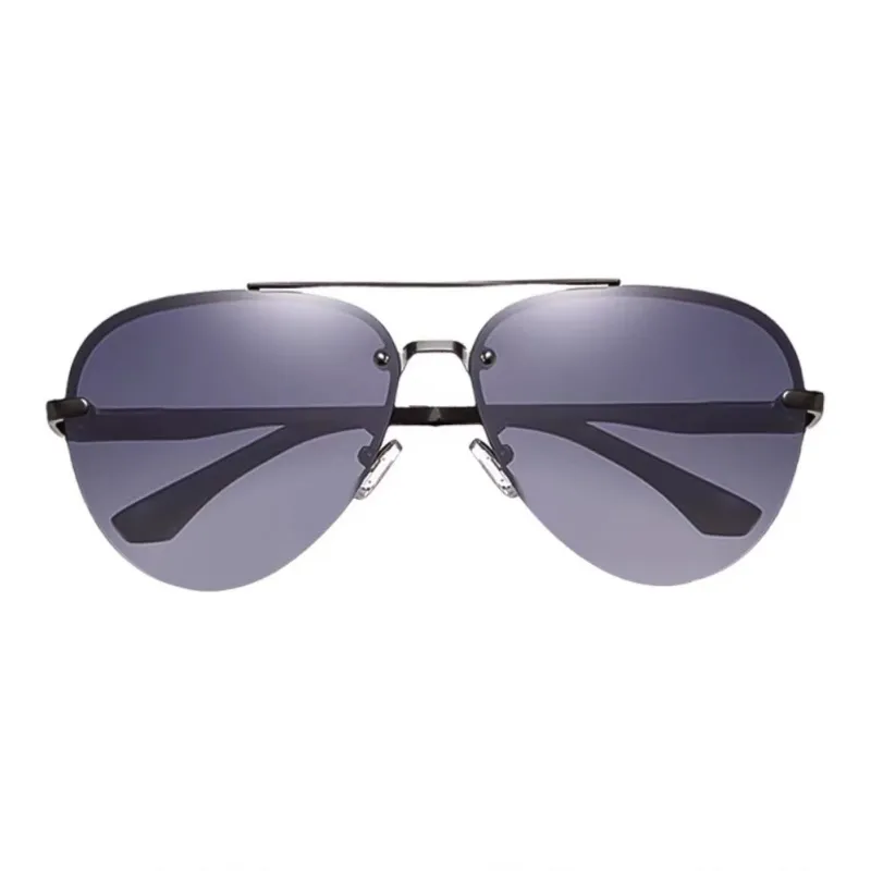 Thunder Pailong Alloy Aviator Sunglasses Unisex Black/Gray-2