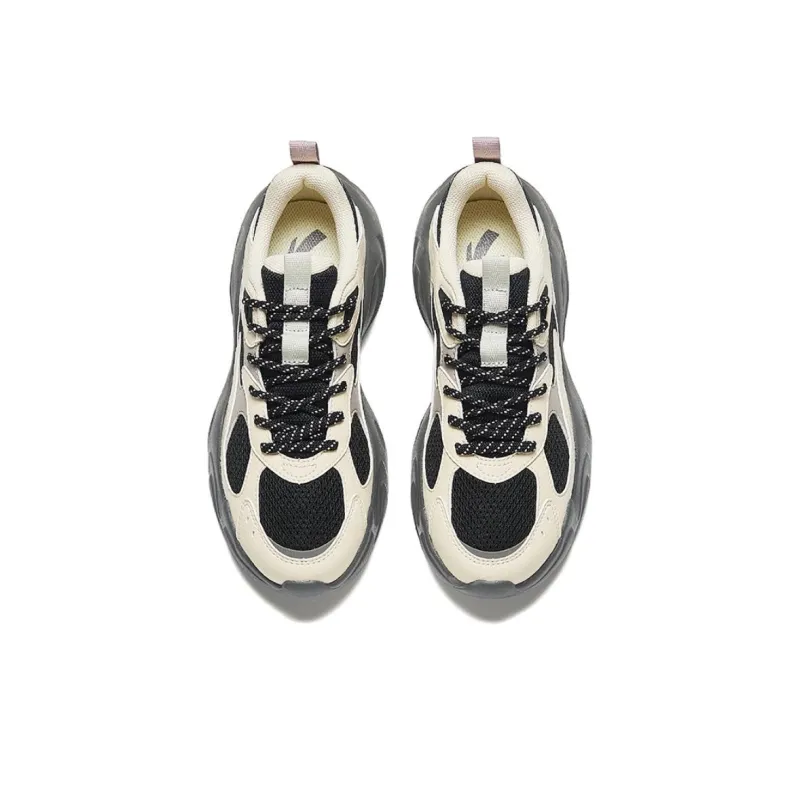 Anta Life Collection Cushioned Slip-Resistant Low-Top Casual Shoes Women's Beige Black Gray-2