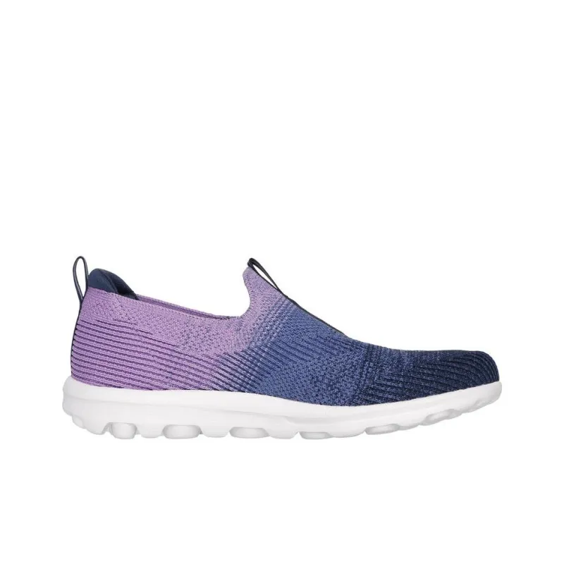 Skechers GO WALK Anti-Slip Wear-Resistant Low-Top Casual Shoes Women's Blue Purple-1