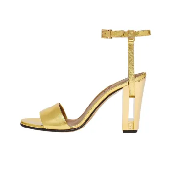 FENDI Delfina One Strap Sandals 9.5cm Women's Gold
