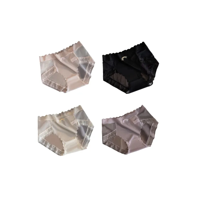 Flowers In Water Underpants Women's 4 Pack-1