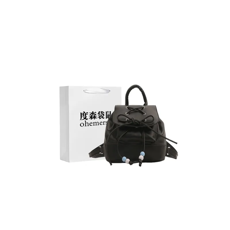 Dusen Kangaroo PU Backpack Regular Pink/Silver/Black/White-8