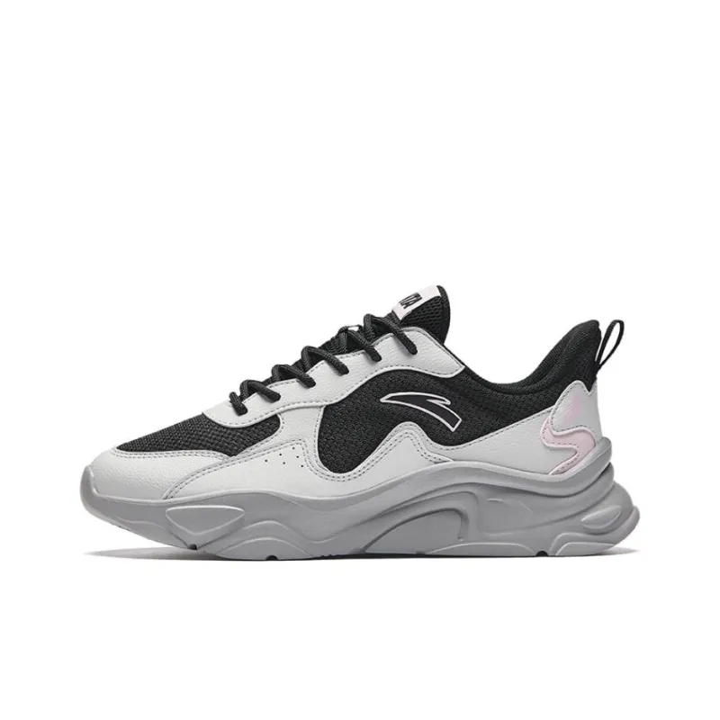 Anta Life Collection Cushioned Slip Resistant Low Top Casual Shoes Women's Gray Black-0