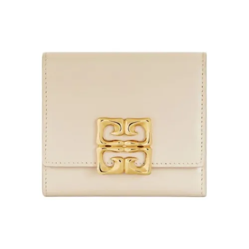GIVENCHY 4G Calfskin Wallet Women's Natural Beige