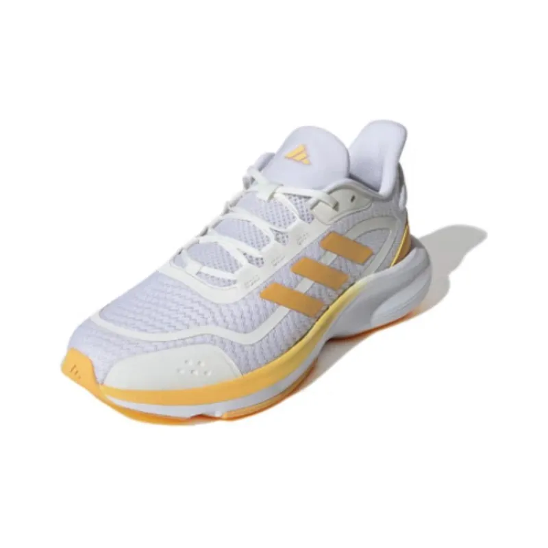 Adidas Anti Slip Wear Resistant Low Top Casual Running Shoes Unisex White Yellow-2
