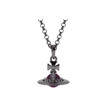 Vivienne Westwood Rhinestone Necklaces Women's Silver/Purple