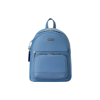 SAMSONITE KHALEESI Fabric Cow Leather Patchwork Backpack Women's Blue