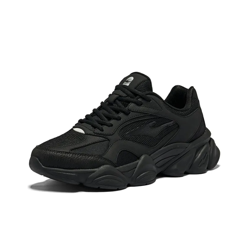Erke Sunrise 2 Durable Breathable Low Top Casual Shoes Men's Jet Black-2