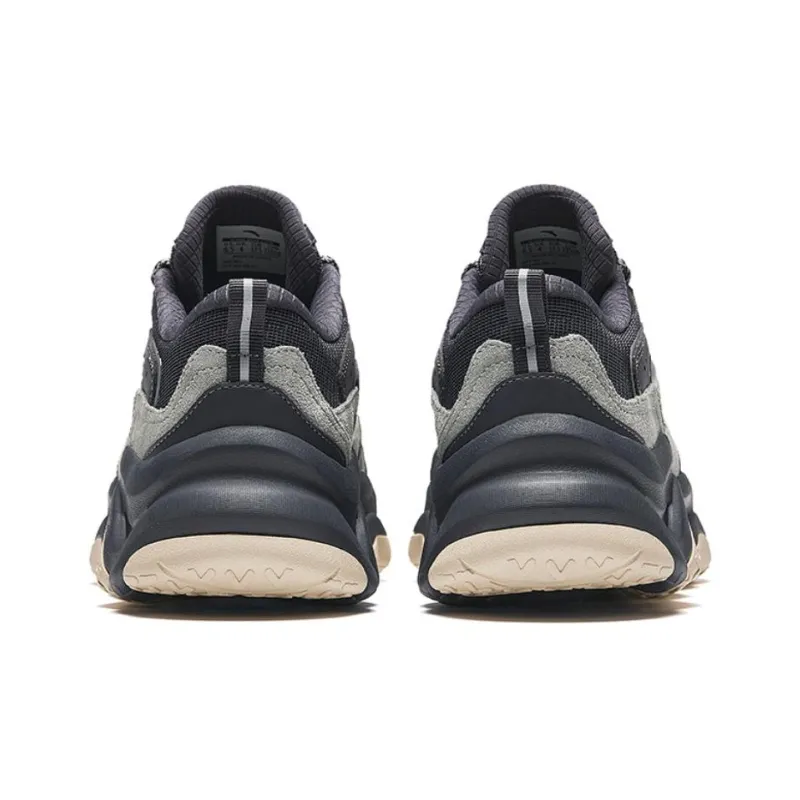 Anta Life Collection Cushioned Slip-Resistant Abrasion-Resistant Low-Top Casual Shoes Women's Black Gray-3