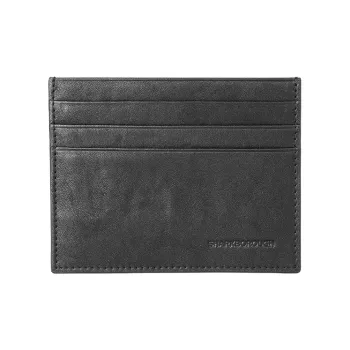 Sharkborough Cow Leather Card Holder Small Size Men's Black