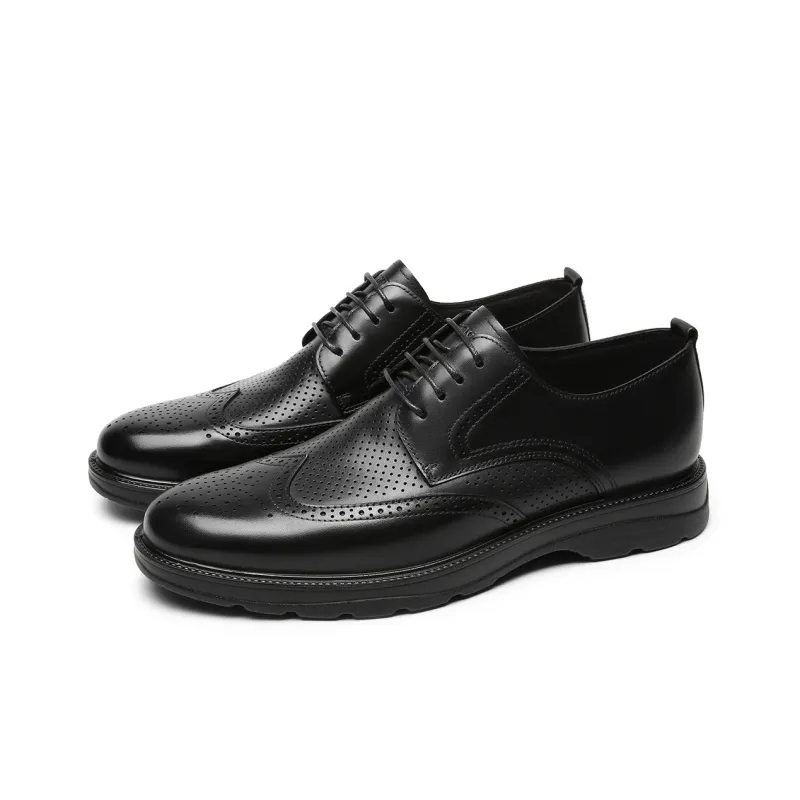 CROWN Casual Shoes Men's Black One Yard Larger-2