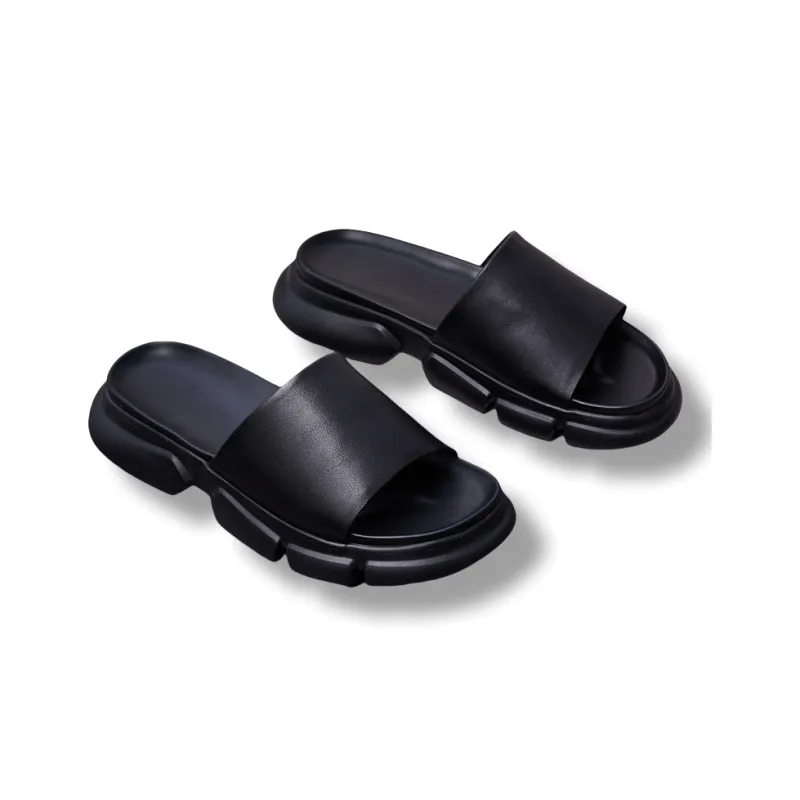 Brounvanm Slide Slippers Men's Black-2