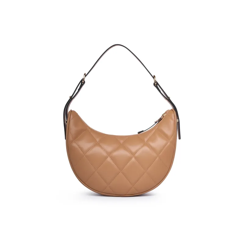 Chrisdien Deny Synthetic Leather Crescent Bag Shoulder Bag Regular Women's Milk Tea Beige/White-1