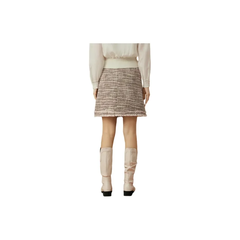 EICHITOO Casual Short Skirts Women's Dark Brown Pattern-1