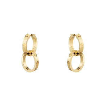 CARTIER 18K Yellow Gold Earrings Women's Gold