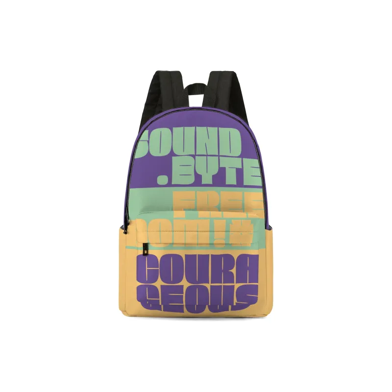 Soundbyte Polyester Students Backpack Laptop Bag Regular Unisex Purple-0