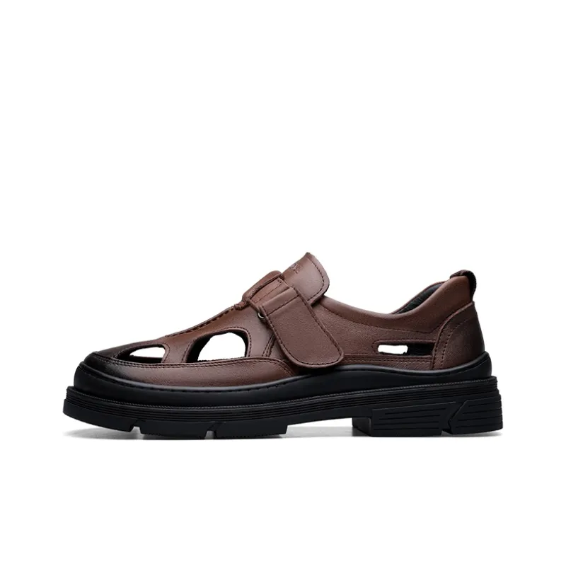 PARDASAUL Men's Casual Shoes Men Low Top Black/Brown-5